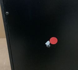 Open Box: Dartboard Wood Cabinet Game Set - Black Berry