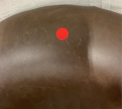 Open Box: Gideon Leather Swivel Armchair - Gravel Chocolate