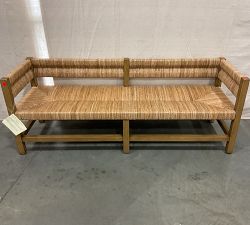 Open Box: Malibu Woven Bench (64") - Honey
