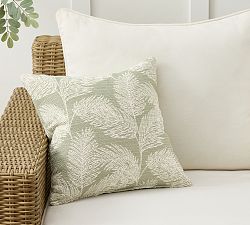 Open Box: Sylvie Palm Outdoor Performance Pillow (18" Sq) - Fern