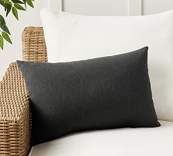 Open Box: Performance Canvas Outdoor Pillow, 16" x 24" - Charcoal