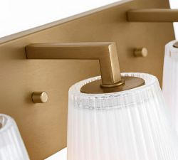 Wilbert Fluted Glass Quadruple Sconce (7")