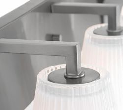 Wilbert Fluted Glass Quadruple Sconce - Thumbnail 2