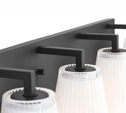 Wilbert Fluted Glass Quadruple Sconce - Thumbnail 3