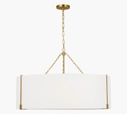 Sofia Linen Drum Large Pendant (36")