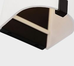 Sofia Linen Shade Single Medium Sconce (16")