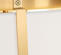 Sofia Linen Drum Medium Flushmount (14")