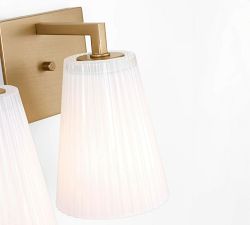 Wilbert Fluted Glass Double Sconce (7")