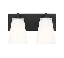 Wilbert Fluted Glass Double Sconce (7")