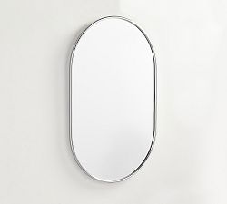 Open Box: Vintage Pill Shaped Mirror (24"W x 38"H) - Chrome