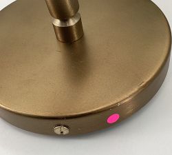 Open Box: Bridget Recycled Glass Pendant, Petite (8" Diam) - Tumbled Brass