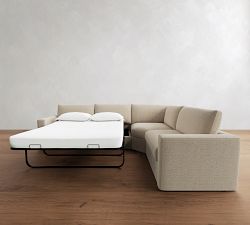 Westwood Square Arm 3-Piece Wedge Sleeper Sectional (127")