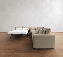 Westwood Square Arm Deep Seat 3-Piece L-Shaped Wedge Sleeper Sectional (132")