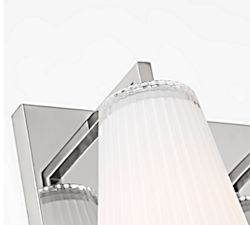 Wilbert Fluted Glass Triple Sconce (7")