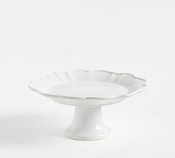 Monique Lhuillier Juliana Scalloped Stoneware Cake Stand