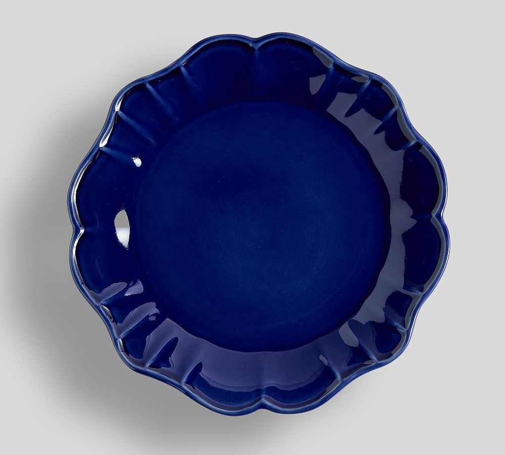 Monique Lhuillier Juliana Scalloped Salad Plates - Set of 4 Lapis Blue
