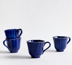 Monique Lhuillier Juliana Scalloped Mugs - Set of 4