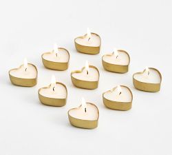 Heart Tealights Set - Rose &amp; Peony