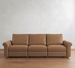 Westwood Roll Arm Leather Power Reclining Sofa (84"&ndash;116")