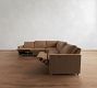 Westwood Slim Arm Leather Power Reclining L-Shaped Sectional (117")