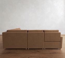 Westwood Slim Arm Leather Reversible Power Reclining Sectional (117")