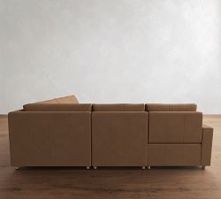 Westwood Square Arm Leather Power Reclining L-Shaped Sectional (119")