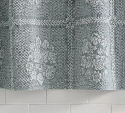 Floral Matelasse Shower Curtain