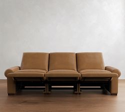 Turner Roll Arm Leather Power Reclining Sofa (79"&ndash;110")