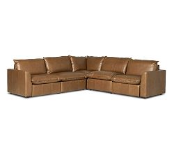 Clifton 5-Piece Leather Power Reclining Sectional