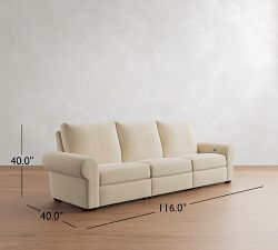 Big Sur Roll Arm Power Reclining Sofa (84"&ndash;116")