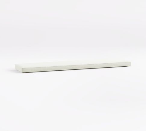 Cushion Only: Abbott Dining Bench; High Performance Heathered Canvas, White