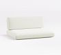 Cushion Cover Only: Kostas Outdoor Sectional Armless Chair; High Performance Heathered Canvas, White