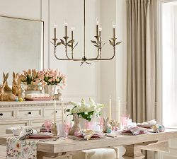 Botanical Forged-Iron Chandelier (30")