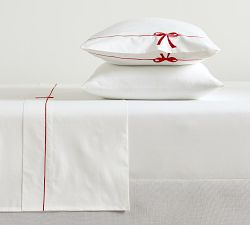 Monique Lhuillier Nell Embriodered Bow Pillowcases