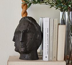 Bronze Two-Faced Sculpture