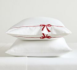 Monique Lhuillier Nell Embriodered Bow Pillowcases