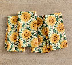 Sunflower Organic Cotton Napkins - Set of 4