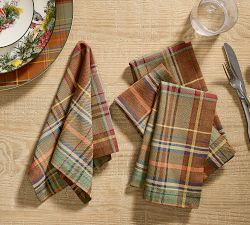 Woodrow Plaid Cotton Napkins - Set of 4