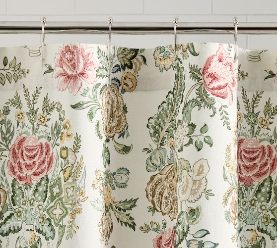 Pottery Barn Kravet Grandiflora Shower Curtain - Thumbnail 4