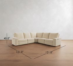 Big Sur Square Arm Power Reclining L-Shaped Sectional (122")
