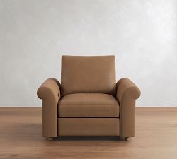 Westwood Roll Arm Leather Power Recliner