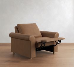 Westwood Roll Arm Leather Power Recliner