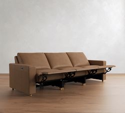 Westwood Square Arm Leather Power Reclining Sofa (78"&ndash;110")