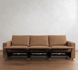 Westwood Square Arm Leather Power Reclining Sofa (78"&ndash;110")