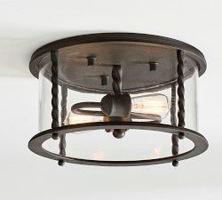 Valley Lantern Metal Outdoor Flush Mount (17")