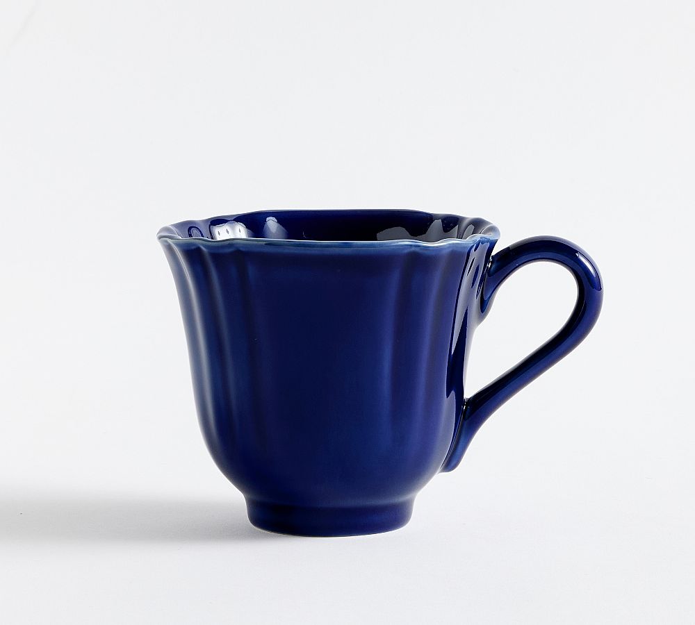 Monique Lhuillier Juliana Scalloped Mugs - Set of 4 by Pottery Barn