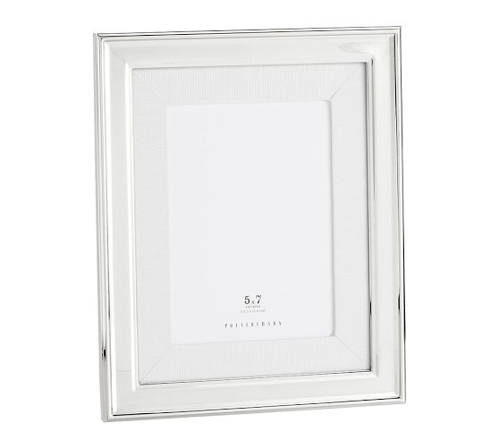 Personalized Silver-Plated Grosgrain Ribbon Mat Frames