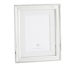 Personalized Silver-Plated Grosgrain Ribbon Mat Frames