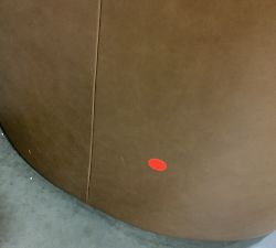 Open Box: Ayden Barrel Arm Leather Swivel Armchair (32") - Vintage Caramel