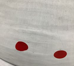 Open Box: Bridget Recycled Glass Flared Pendant, Large 18" Diam. - Tumbled Brass